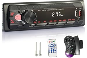 iFreGo autoradio bluetooth, stereo auto bluetooth, 1 din radio auto autoradio vintage supporta vivavoce lettore MP3/radio FM, USB per la riproduzione di musica USB/WMA/WAV/TF telecomando