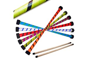 Flames 'N Games Twist Teufel Stab Set Mit Gratis Holz Kontrolle Hand Stäbe - Blau/Grün