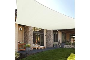 LOVE STORY Toldo Vela de Sombra Rectangular 2x3m Toldos Exterior Terraza HDPE Transpirable Protección Rayos UV para Terraza Balcon Patio Exteriores,Crema