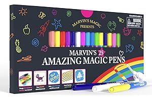Marvin's Magic - 25 Amazing Magic Marker Pens - Colour Changing 3D Pens For Kids - Create 3D Art Pens - Markers for Kids with No Mess and No Fuss - Perfect Arts and Craft Kit