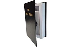 AXMAN Petaca novedosa | Santa Biblia con frasco de 6 onzas | Primera página perdida de enana roja - Compartimento secreto