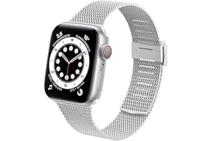 Supore Pasek do zegarka Apple Watch 38, 40, 41, 42, 44, 45 mm, miękki, tkany, ze stali nierdzewnej, do zegarka iWatch Series 8, 7, 6, 5, 4, 3, 2, 1, SE