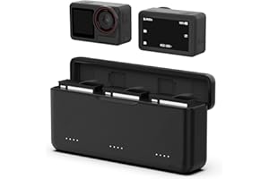 TELESIN Osmo 360/Osmo Action 5 Pro Chargeur de Batterie pour DJI Osmo 360/DJI Action 5 Pro, boîtier de Charge Rapide USB avec câble de Type C, Compatible avec DJI, Triple Chargeur de Batterie