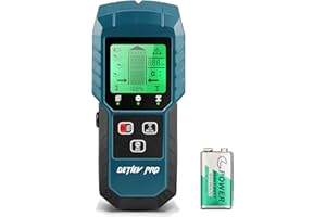 DETLEV PRO 5 in 1 Rilevatore Digitale Tubi e Cavi CA Elettrici, LCD Schermo, Avviso Sonoro, Legna/Metallo/Magnetico o No