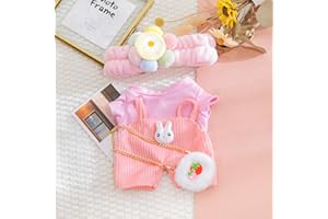 JUNZIWING Accesorios De Ropa De Muñeca De Pato Amarillo Lalafanfan De 30Cm, Traje Kawaii Animal De Peluche De Juguete Vestido Sombrero Bolsa, Niños Y Niñas