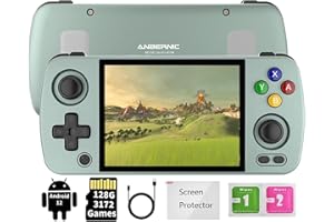 ASTARAMA RG405M ręczna konsola do gier w stylu retro, ekran IPS o przekątnej 4,0 cala, konsola do gier CNC-retro, ze stopu aluminium, z pamięcią RAM 4 GB, karta TF 128 G, obsługa systemu Android 12, Google Play OTA bezprzewodowa aktualizacja