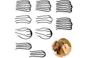 10 Stück Frisur Haargabel, PARFCO Hochsteckfrisuren Hilfsmittel, Gekämmtes Haar Zubehör, Haarkamm zum Stecken, 5 Verschiedene Modelle, Geeignet für Erstellung Vieler Frisuren