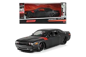 Risopen Compatible avec Dodge Challenger Race Car Model Toy 1:24 Alliage de métal moulé sous pression Cassic Drift Vintage Car Model Maisto Carro Toy Antique Collection Cadeau Adulte