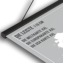 Morsettiera Per Carte Magnetiche Vacentures 119 Cm - Legno Di Teak Per Mappe Murali