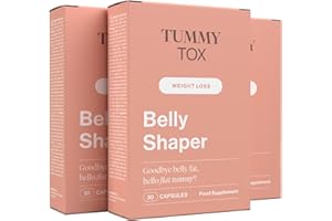 ‎TUMMY TOX Belly Shaper - Grüntee, Cayennepfeffer, Morosil, Vitamin C, Vitamin B6-90 Kapseln für 90 Tage - Mit Kostenlosem E-Book-Guide - TummyTox