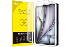 JETech Protector de Pantalla para iPad Air 13 Pulgadas M3/M2 (2025/2024) con Marco de Instalación Fácil, Cristal Vidrio Templado, HD Transparente, 2 Unidades