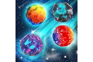 JOAAZAR 4 StüCk Astro Jump Ball, Moon Ball, Globe Jump Ball, Sportlicher Trainingsball Zum Werfen, Leicht zu Greifen und zu Fangen, Geschenk FüR Kinder。