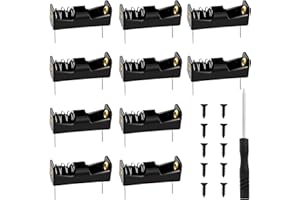 KUOQIY 10 Piezas 12V 23A Soporte de Batería, A23 Portapilas de Plástico con Alfiler, 23A Caja de Soporte de Batería, con Tornillo y Destornillador