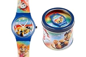 Luxe Elite Paw Patrol Watch for Kids PW19878 – Analogue Wristwatch with Colourful Strap – Boys' Wrist Watch Featuring Chase, Skye & Marshall – Fun Paw Patrol Toy for Children
