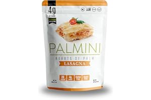 PALMINI Pâtes Lasagne - Cœurs de palmier – Vegan | Sans OGM – Faible en calories – Faible en glucides – Keto – Sans Sucre – Casher – 338g | (Pack de 1)