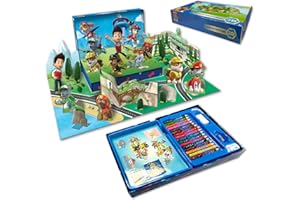 PopExpressions POP EXPRESSIONS - PoP'N'Play Paw Patrol - Pat Patrouille - Maxi Activity Box 3D - Kit De Coloriage 3D Tout-en-un - +100 pièces - +3 ans