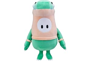 AKEDO Fall Guys: Ultimate Knockout Raptor - Peluche de Personaje Coleccionable Oficial de 45 cm, tamaño Grande