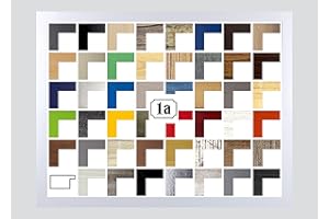 1A BILDERRAHMEN Puzzello Puzzlerahmen Bilderrahmen Posterrahmen 36x49 cm Weiß Matt Schlicht 49x36 cm mit klarem Kunstglas