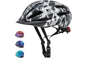 Kids Bike Helmet Exclusky Boys Girls Bike Helmet Adjustable Kids Cycle Helmet 50-57cm, Multi-Sport Kids Helmet Age 5-7-9-10-12, Bicycle Helmet Kids with Visor