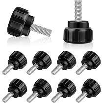 Produktbild von Rändelschrauben M4 X 10mm - 4 Stück Schwarz Für Werkstatt & Hobby