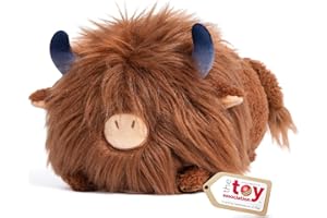 Mewaii 8'' Soft Highland Cow Plush Pillow – Adorable Cuddle Plush Toy, Squishy Stuffed Animal for Kids, Adults, and Plushie Lovers, Perfect for Hugging and Relaxing