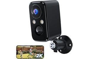 BECAMSO Telecamera Wifi Esterno Senza Fili con Batteria: 2K Telecamera Wifi Interno Visione Notturna Colori - Videocamera Sorveglianza Esternoi Impermeabile IP66 PIR Rilevazione Movimento