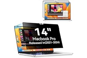PROTESCREEN Filtre de Confidentialité pour MacBook Pro 14 Pouces (2021-2025,M1,M2,M3,M4,M5),Amovible Protection Ecran Filtre Anti Espion Lumière Bleu Reflet,Laptop Privacy Screen pour Mac Pro 14