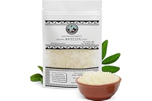 MEDITERRANEAN PRODUCTS GREEK FARMERS 100% Pura Mastiha greca dall'isola di Chios - Probiotici intestinali - Palloncino gastrico - Gomma da masticare senza zucchero, Incenso naturale - Vari usi in cucina - Pura Mastiha (25gr)