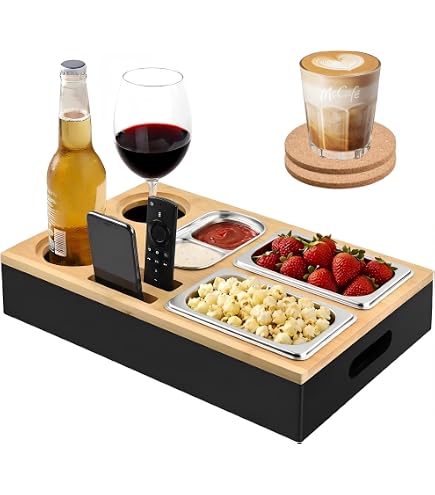 Portabicchieri 2 in 1 per bevande e snack, 8 fori, grande