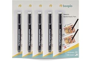 beeplo Pennarello rilevatore di banconote false SafeCheck Pen | 6000 banconote verificate per unità | Euro e dollari | Rilevazione sicura e immediata (5)