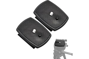 BVSRCP 2 Stück Universelle Kamera Schnellwechselplatte, Schnell Und Sicher Ausgetauscht Werden Kann, Schwarz Schnellkupplungsplatte Stativkopf Für Die Meisten Stative