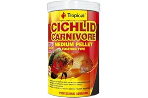 TROPICAL Cichlid Carnivore Medium Pellet 1000ml / 360g - Alimento para cíclidos carnívoros Grandes y medianos