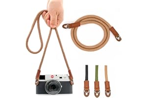 Eorefo Tracolla Fotocamera Corda,Fatto a mano Cotone Cinghia Tracolla Fotocamera Compatibile con Fotocamere Canon Nikon Sony Fujifilm Olympus Leica ecc.