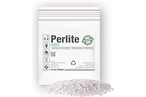 GROW CHEM Perlite For Plants, 2.5L Medium Grade (2-5mm) Resealable Bag, Premium Quality for Hydroponics, Propagation, Ideal for Indoor & Outdoor Growing Seeds & Plants, High Water Retention