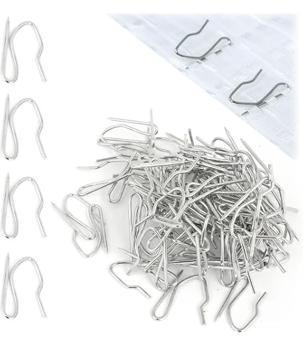 Dikots Set di fili per tende e ganci – Il kit di fili per tende da 20 metri include 35 occhielli e 35 ganci, un filo multiuso