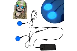 Ygmylandbb Electroluminescent Panels, EL Panels Light, Round Neon Eyes Decorative el Illumination Glowing Eyes for Cosplay Helmet DIY or Halloween Christmas Decoration (30mm, Blue)