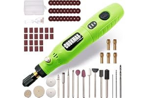 CHOKMAX Cordless Rotary Tool, 3-Speed Grinder Kit with 72 Accessories, Type-C Charging Art Craft Tool for Cleaning, Sanding, Polishing, Drilling and Small DIY Crafts Green