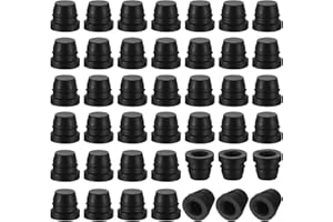 BieMian 40 Stück Bremsentlüfter Schraubkappen, 6mm Gummi Fett Zubehör Kappen, Fett Fitting Staubschutzkappen, Bremsentlüftung Bremsnippelkappe für Automotive Motorrad Ersatzteile, Schwarz
