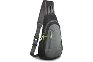 TITECOUGO Piccola borsa a tracolla leggera per sport all'aria aperta, nero/grigio scuro., Small
