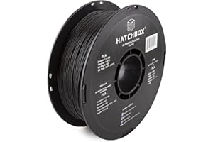 HATCHBOX 1.75mm Black PLA 3D Printer Filament, 1 KG Spool, Dimensional Accuracy +/- 0.03 mm, 3D Printing Filament