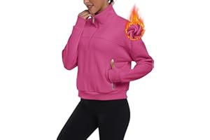 MoFiz Felpa Senza Cappuccio Donna Giacca in Pile Giacca Sudore Pullover Zip Corta per l'Autunno Inverno Felpa Leggera Trekking