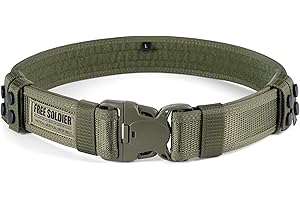 FREE SOLDIER Cintura Tattica da Combattimento Cintura Esterna Regolabile Utilità Militare per Equipaggiamento di Polizia per Esercito, Caccia, attività all'aperto