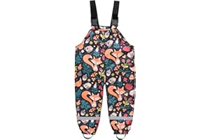 CPIDAH Waterproof Dungarees for Kids Children Toddlers Windproof Rain Trousers Boys Girls Childs Over Trouser Water-Resistant Overalls Lightweight Dry Suit Bottom