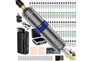 Rotante Kit Macchinetta Wireless, Unihuby 40pcs Aghi Kit Penna Rotante Carta Trasferimento Inchiostro Pratica Pelle e Custodia