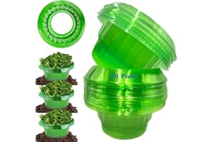 Sunshine smile Pack of 20 snail collars, snail collars made of plastic, snail protection, snail protection rings, snail ring, garden effective snail protection for your salad plants, hanging tomatoes