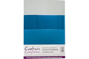Crafter's Companion Luxury Cardstock Pack-Ice Blue, card, 23.5 x 37 x 1 cm