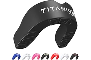 Titanium Sports Premium Mouth Guard - Slim Fit Sports Mouth Guard with Case - Gum Shield for Jaw Protection in Contact Sports - Durable Boxing, MMA, Judo, Karate, Rugby, Hockey, Football Mouthguard