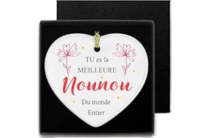 LERDRTUIN Cadeau Nounou -Céramique Plaque Murale Décorative Boîte Nounou Cadeau Merci Cadeau Retraite Femme Cadeau Femme Original Utile Cadeau Anniversaire Femme Cadeau Nounou Fin de Contrat Cadeau pour Nounou