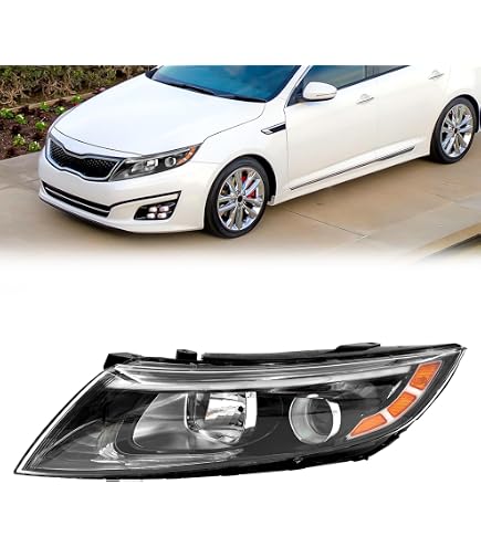 FOR 11-13 OPTIMA FACTORY STYLE PROJECTOR HEADLIGHT HEAD LAMPS SET CHROME/ CLEAR | UK