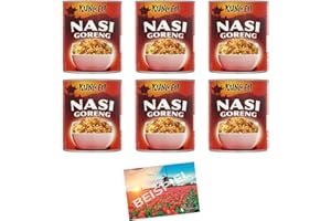 Set 6x Kung Fu Nasi Goreng Dose 700g I Asiatisches Fertiggericht für ihre Pause I Mittagessen I Asien I Reisgericht I Orientalisch I Holland-Box by Vriens